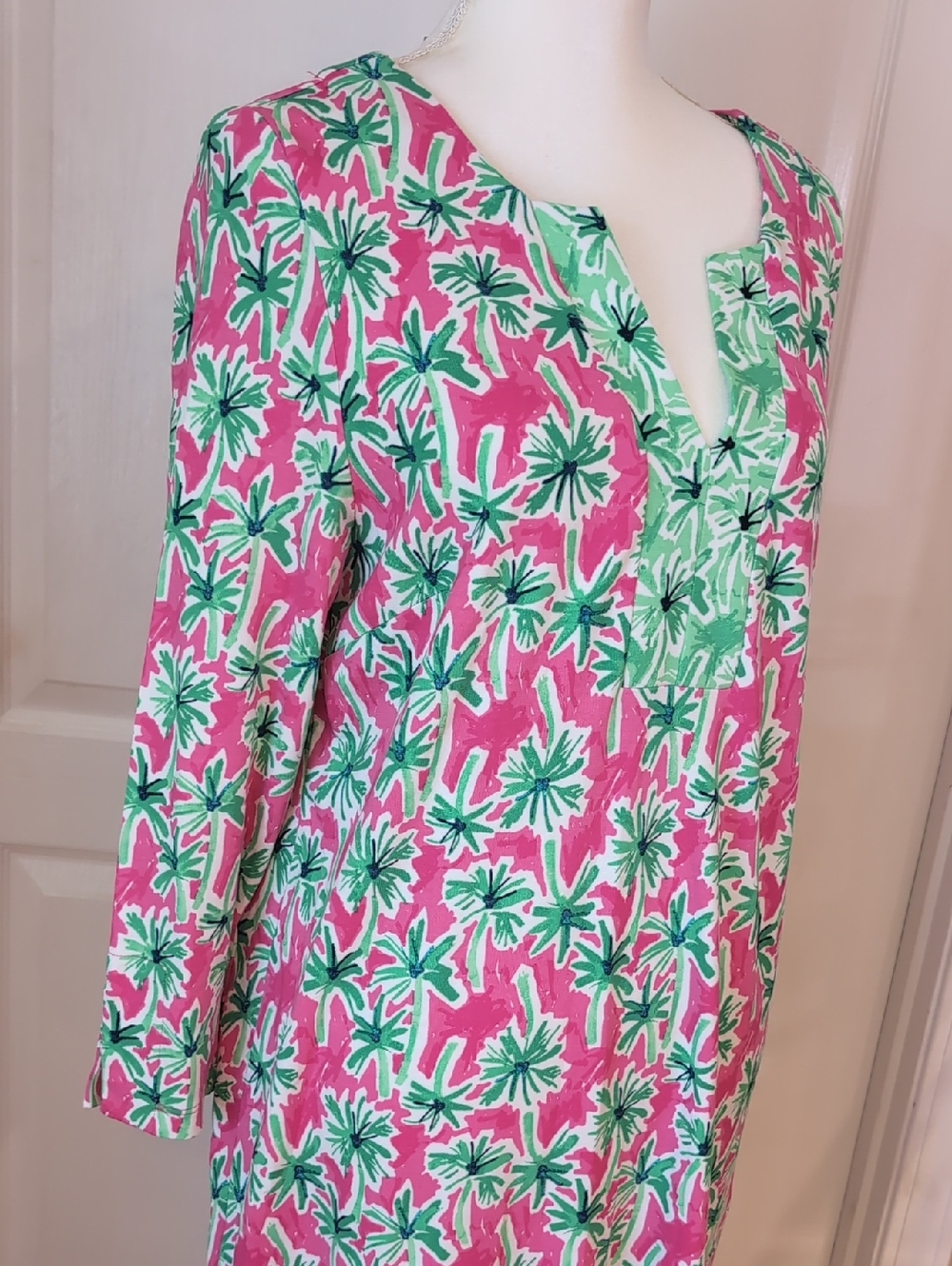 Crown & Ivy Garden Party Palm Tree Print. Rayon Blend Midi Dress. Size XL. NEW - Picture 5 of 13